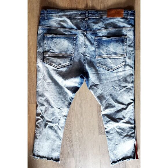 ARKETYPE Jeans Red Racing Stripe Sides 42X32 Men's Distressed 28" Selvege Hems - Picture 5 of 15